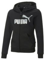 Puma Ess Logo Full Zip Hoodie Παιδική Ζακέτα Φούτερ με Κουκούλα 672113-01