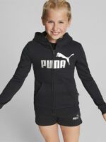 Puma Ess Logo Full Zip Hoodie Παιδική Ζακέτα Φούτερ με Κουκούλα 672113-01 - Image 6