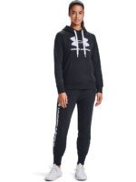 Under Armour Rival Fleece Logo Γυναικείο Φούτερ Κουκούλα 1356318-001 - Image 4