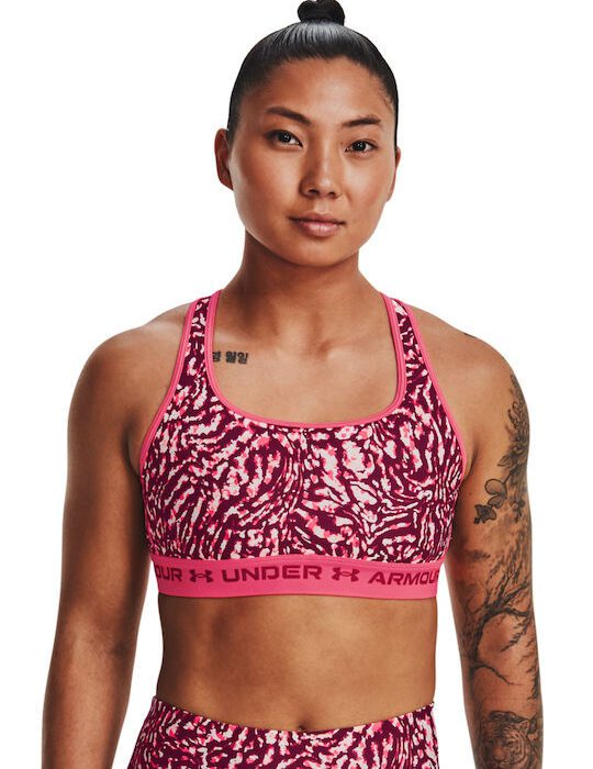 Under Armour Crossback Mid Print Bra Γυναικείο Αθλητικό Μπουστάκι 1361042-975