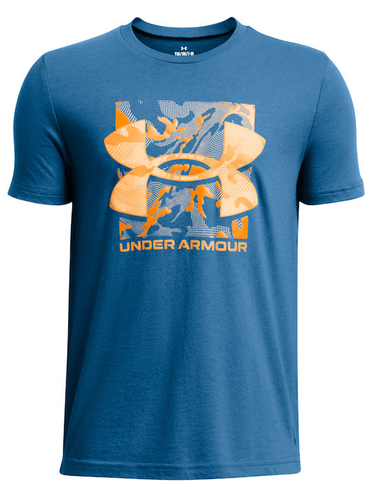 fixedratio_20240520165328_under_armour_paidiko_t_shirt_photon_blue_1377317_406 Under Armour Box Logo Camo SS Παιδικό Κοντομάνικο Αγόρι 1377317-406 - Image 1