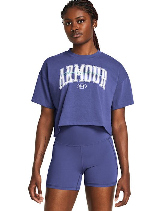 Under Armour Hw Scripted Cropp Γυναικείο Κροπ Τοπ 1383050-561