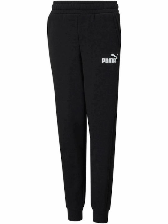 fixedratio_20220520210500_puma_panteloni_formas_gia_agori_mayro_essentials_586973_01 Puma Ess Logo Pants FL Cl Βρεφικό Παντελόνι Φόρμας Αγόρι 586973-01 - Image 1