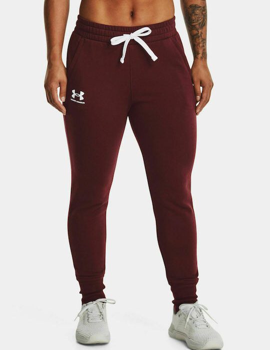 Under Armour Rival Fleece Joggers Γυναικείο Παντελόνι Φόρμας 1356416-690