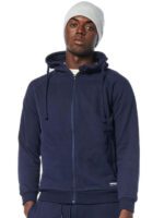 Body Action Fleece Full Zip Hoodie Ανδρική Ζακέτα με Κουκούλα 073215-04-Navy