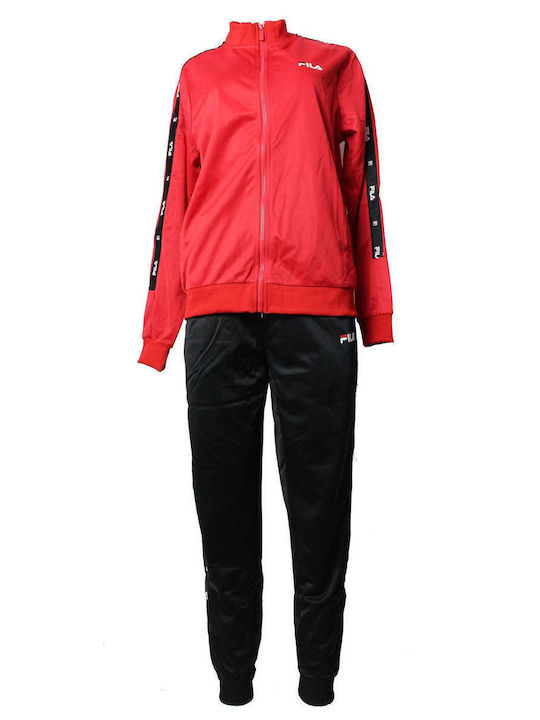 fixedratio_20221227135752_fila_set_formas_me_lasticho_kokkino_fw22spm100_448 Fila Ανδρικό Αθλητικό Σετ Φόρμας με Λάστιχο Alon Tracksuit FW22SPM100-448 - Image 1