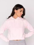 Fila Cropped Deppy Hoodie Γυναικείο Φούτερ Κουκούλα APJC0025-Pink