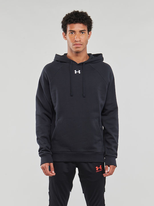 fixedratio_20230724141740_under_armour_andriko_fouter_me_koukoula_mayro_1379757_001 Under Armour Rival Fleece Hoodie Ανδρικό Φούτερ Κουκούλα 1379757-001 - Image 1