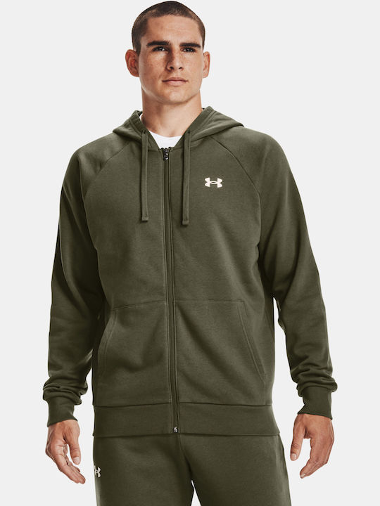fixedratio_20230728100632_under_armour_rival_logo_hd_andriko_fouter_me_koukoula_prasino_1379767_390 Under Armour Rival Fleece FZ Hoodie Ανδρική Ζακέτα Κουκούλα 1379767-390 - Image 1