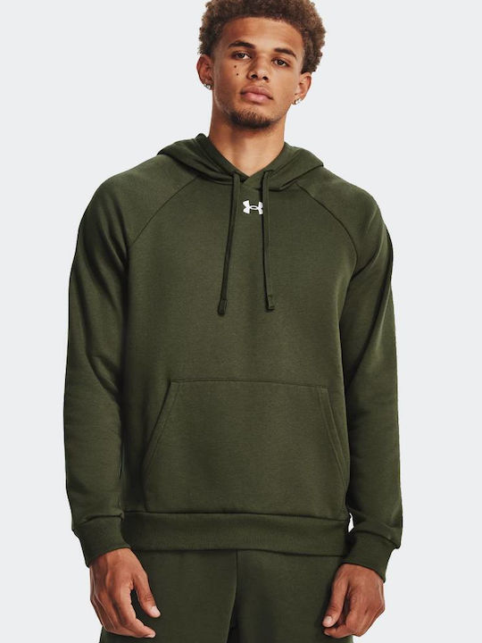 fixedratio_20230816135156_under_armour_andriko_fouter_me_koukoula_kai_tsepes_prasino_1379757_390 Under Armour Rival Fleece Hoodie Ανδρικό Φούτερ Κουκούλα 1379757-390 - Image 1