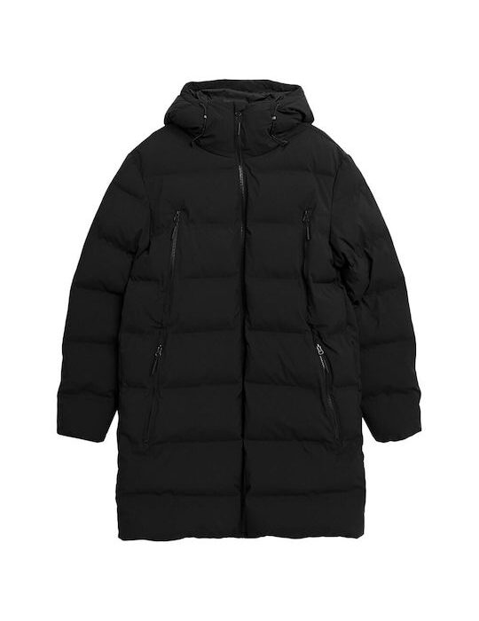 4F Down Jacket Long Ανδρικό Μπουφάν Μακρύ με Κουκούλα 4FAW23TDJAM246-20S