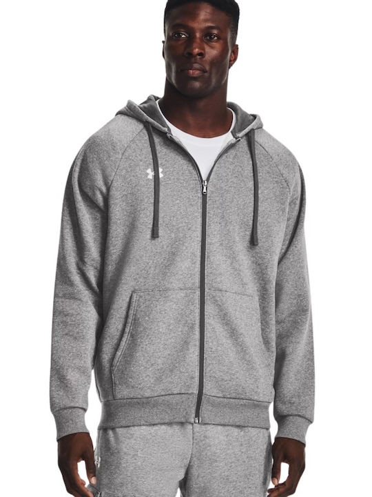 fixedratio_20231020121818_under_armour_andriki_fouter_zaketa_me_koukoula_gri_1379767_025 Under Armour Rival Fleece FZ Hoodie Ανδρική Ζακέτα Κουκούλα 1379767-025 - Image 1