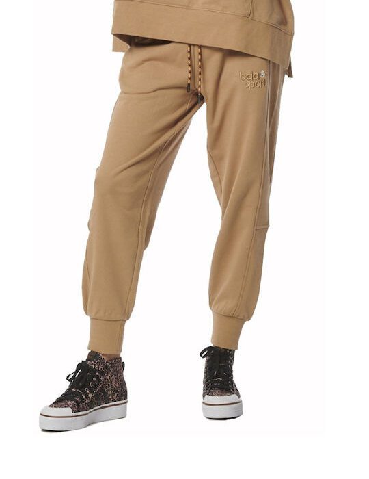 Body Action Sportswear Fleece Pants Γυναικείο Παντελόνι Φόρμας 021336-05E-Brown