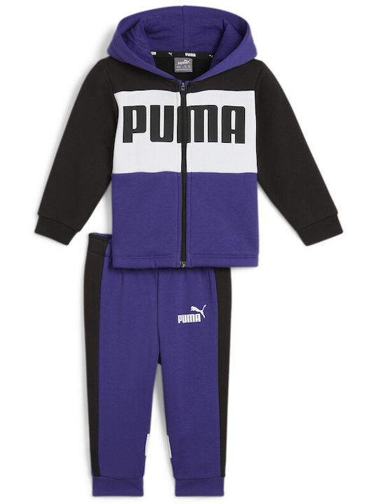 fixedratio_20240731160011_puma_paidiko_set_formas_colorblock_680323_88 Puma Minicats Colorblock FZ Hoodie Jogger FL INF Βρεφικό Σετ Φόρμας Αγόρι 680323-88 - Image 1