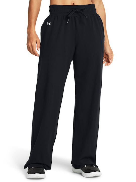 fixedratio_20240813124344_under_armour_panteloni_gynaikeias_formas_black_1383721_001 Under Armour Motion Open Hem Pants Γυναικείο Παντελόνι Φόρμας 1383721-001 - Image 1