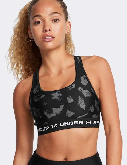 Under Armour Crossback Mid Print Γυναικείο Μπουστάκι 1361042-009