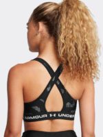 Under Armour Crossback Mid Print Γυναικείο Μπουστάκι 1361042-009 - Image 2