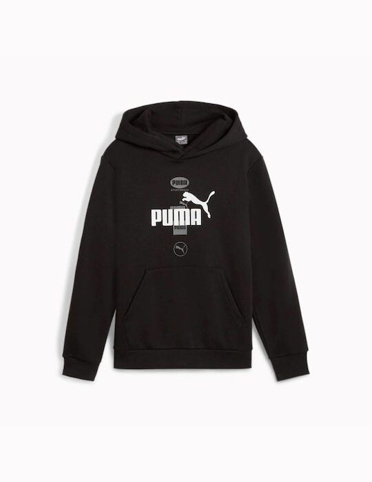 Puma Power Graphic Hoodie Fl Παιδικό Φούτερ Κουκούλα Αγόρι 681859-01
