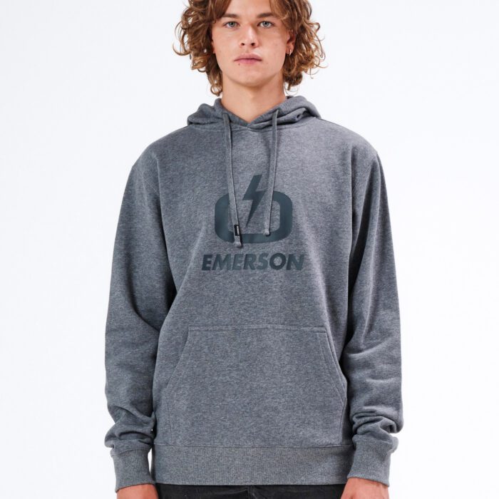 Emerson Big Logo Hooded Sweat Ανδρικό Φούτερ Κουκούλα 212.EM20.011-D.Grey ML