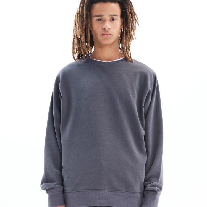 Emerson Neckline Sweat Ανδρικό Φούτερ Λαιμόκοψο 222.EM20.17-Stone Grey