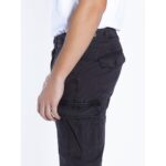 Emerson Cargo Garment Dyed Stretch Pants Ανδρικό Παντελόνι Cargo 222.EM42.96-Black - Image 6