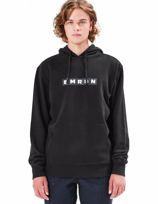 Emerson EMRSN Hooded Sweat Ανδρικό Φούτερ Κουκούλα 212.EM20.017-Black