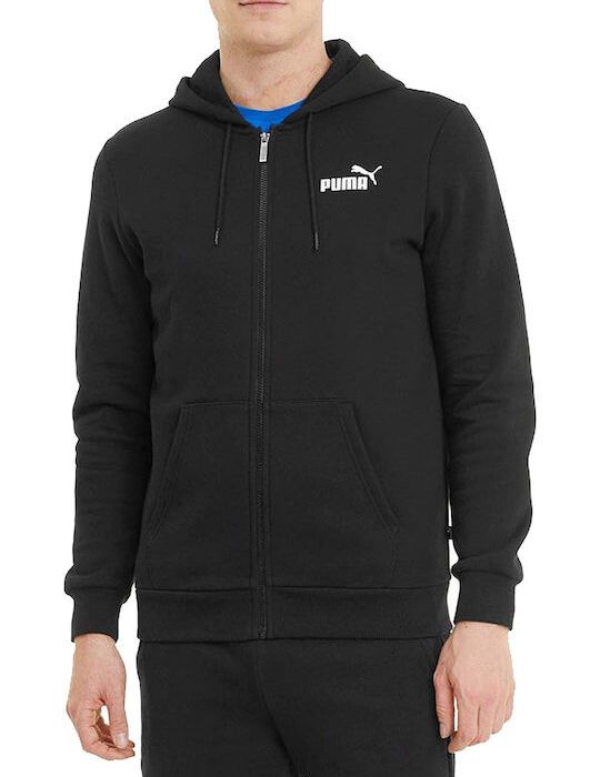 Puma ESS Small Logo FZ Hoodie Ανδρική Ζακέτα με Κουκούλα 586702-01