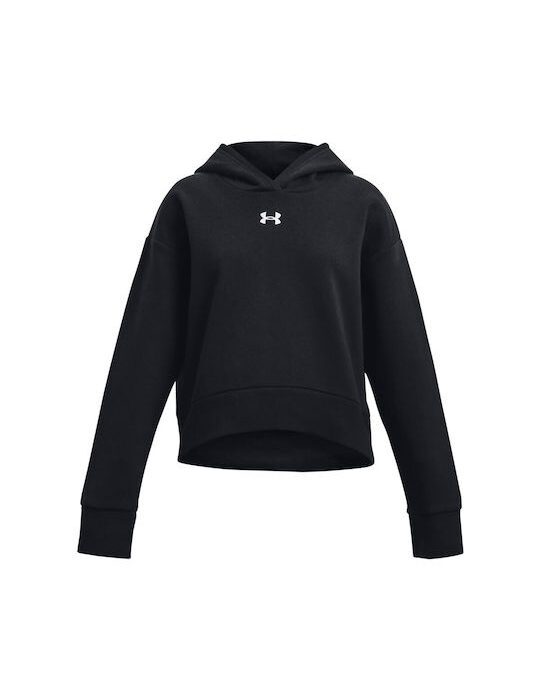 Under Armour Rival Fleece Crop Hoodie Παιδικό Φούτερ Crop Κουκούλα Κορίτσι 1379517-001