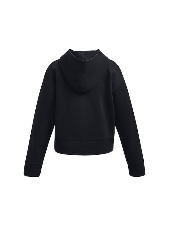 Under Armour Rival Fleece Crop Hoodie Παιδικό Φούτερ Crop Κουκούλα Κορίτσι 1379517-001 - Image 3