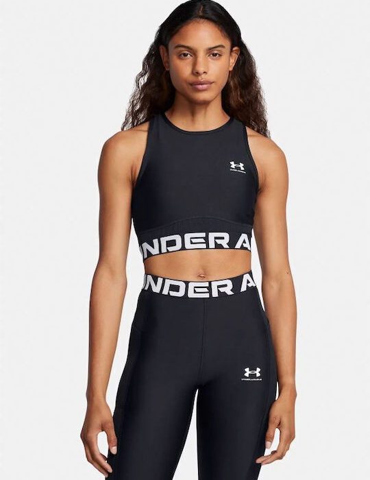 Under Armour HeatGear Rib Tank Γυναικείο Αμάνικο Μπλουζάκι 1388694-001