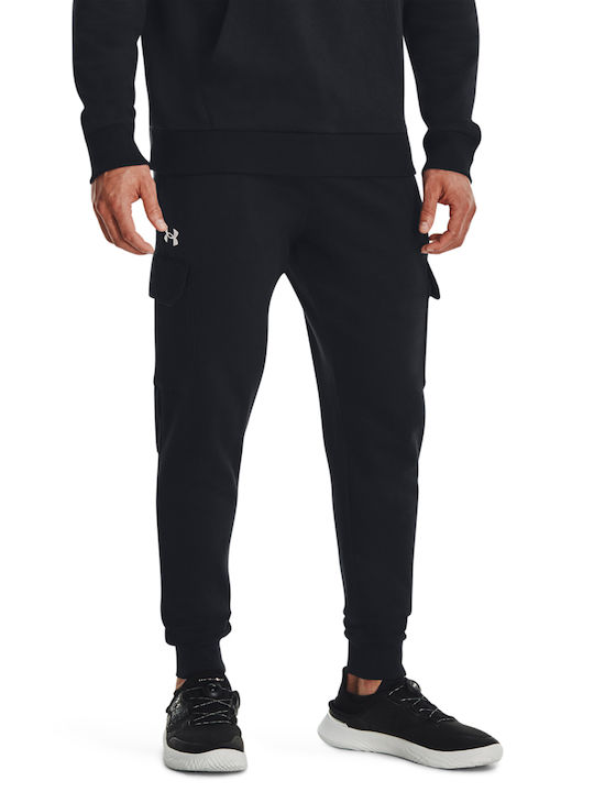 Under Armour Rival Fleece Cargo Jogger Ανδρικό Παντελόνι Φόρμας Με Πλαινή Τσέπη 1382134-001 - Image 1