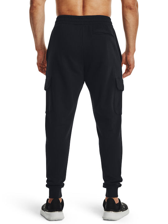 Under Armour Rival Fleece Cargo Jogger Ανδρικό Παντελόνι Φόρμας Με Πλαινή Τσέπη 1382134-001 - Image 3