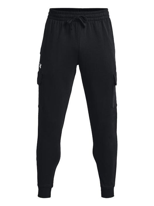 Under Armour Rival Fleece Cargo Jogger Ανδρικό Παντελόνι Φόρμας Με Πλαινή Τσέπη 1382134-001 - Image 6