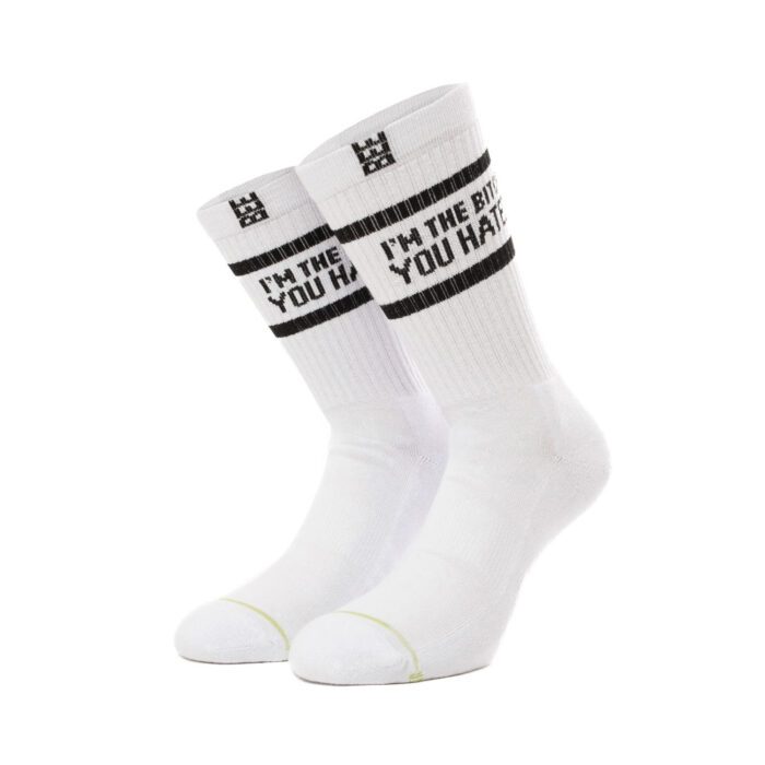 Bee Unusual “The b*tch U hated” White Socks AS-240107-White