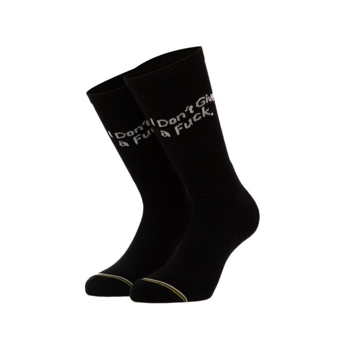 Bee Unusual “I Don’t Give A Fck” Black Socks Unisex Κάλτσες AS-245003-Black