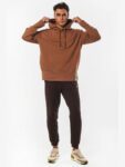 Body Action Oversized Hoodie Ανδρικό Φούτερ με Κουκούλα 063219-06-Brown