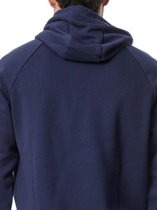 Body Action Full-Zip Hoodie Fleece Ανδρική Ζακέτα με Κουκούλα 073315-04-Navy - Image 5