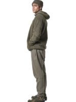 Body Action Half-Zip Sherpa-Fleece Hoodie Ανδρικό Φούτερ Κουκούλα 063419-07E-Shadow Green - Image 4
