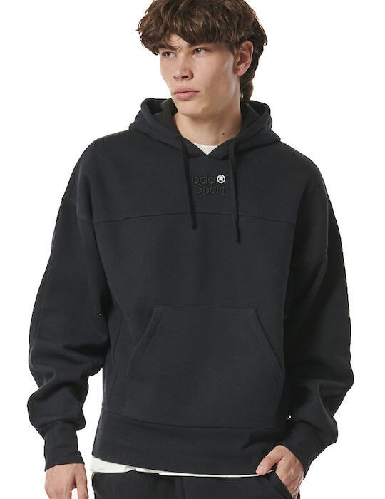 Body Action Lounge Fleece Hoodie Ανδρικό Φούτερ Κουκούλα 063416-01-Black