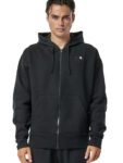 Body Action Fleece Zip-Up Hoodie Ανδρική Ζακέτα Κουκούλα 073424-01-Black