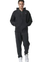 Body Action Fleece Zip-Up Hoodie Ανδρική Ζακέτα Κουκούλα 073424-01-Black - Image 5
