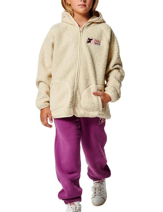Body Action Fluffy Fleece Jacket Παιδική Ζακέτα Κορίτσι Σέρπα 072404-05-Powder Ecru