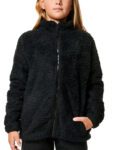 Body Action Fluffy Fleece Jacket Παιδική Ζακέτα Κορίτσι Σέρπα 072406-01-Black