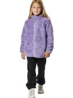 Body Action Fluffy Fleece Jacket Παιδική Ζακέτα Κορίτσι Σέρπα 072406-13-Purple Haze - Image 3