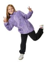 Body Action Fluffy Fleece Jacket Παιδική Ζακέτα Κορίτσι Σέρπα 072406-13-Purple Haze - Image 5