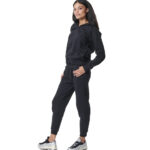 Body Action Fleece Skinny Joggers Γυναικείο Παντελόνι Φόρμας 021443-01-Black - Image 3