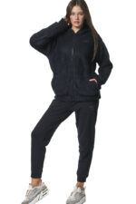 Body Action Slim Fit Joggers Γυναικείο Παντελόνι Φόρμας 021440-01-Black - Image 3
