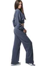 Body Action Faded Effect High Waist Joggers Γυναικείο Παντελόνι Φόρμας 021441-04-Ocean Blue - Image 7