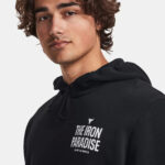 Under Armour Project Rock Rival Fleece Hoodie Ανδρικό Φούτερ 1380107-001 - Image 5