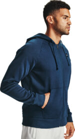 Under Armour Rival Fleece FZ Hoodie Ανδρική Ζακέτα 1357111-408 - Image 4
